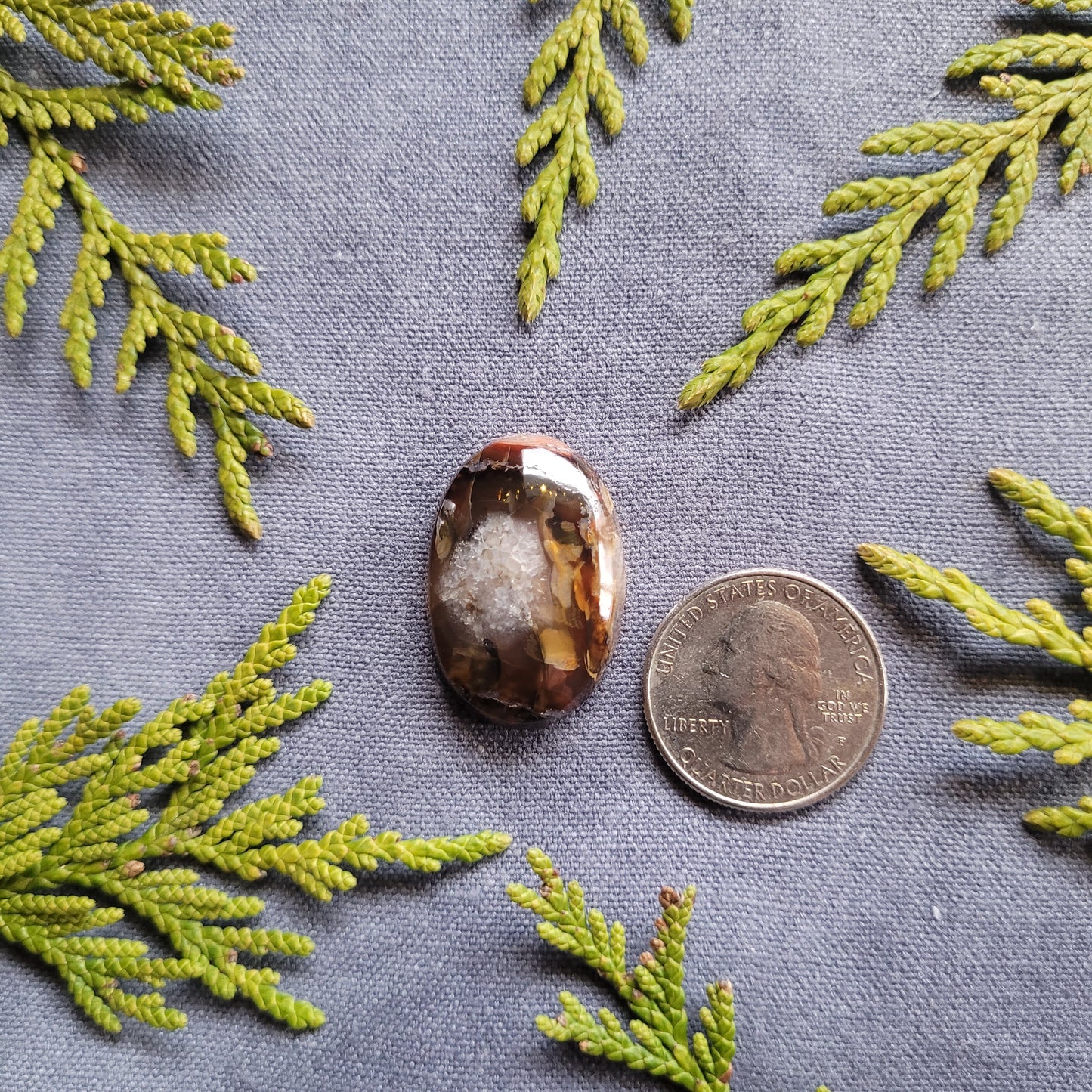 Crazy Carnelian Cabochon, Northern BC, Canada