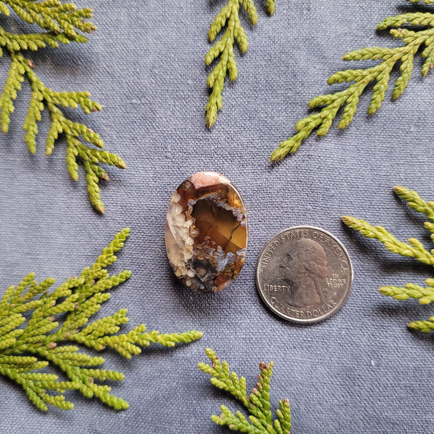Crazy Carnelian Cabochon, Northern BC, Canada