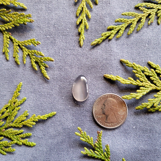 Clear Banded Agate Cabochon, Haida Gwaii, BC, Canada