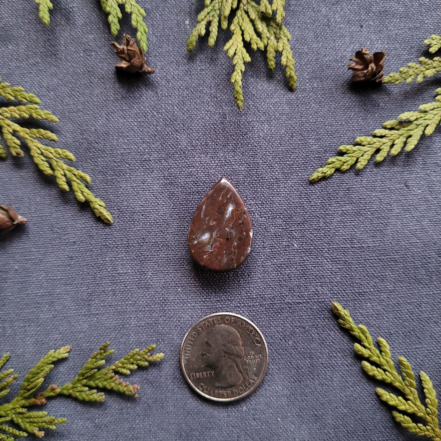 16.5ct Agate Filled Rhyolite Cabochon, Ominica Mountains, BC