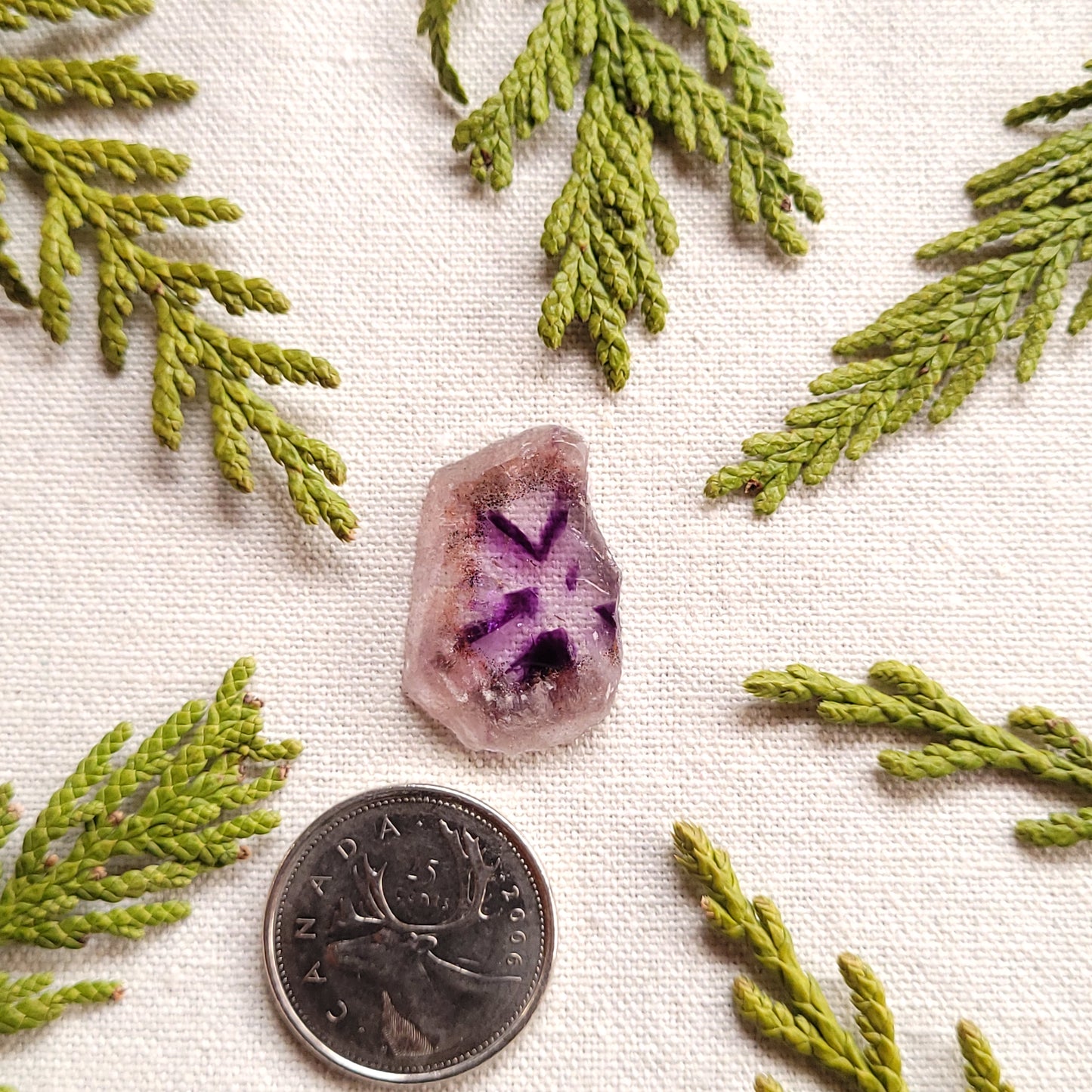 17.4ct Thunder Bay Amethyst Trapiche, Polished Slab