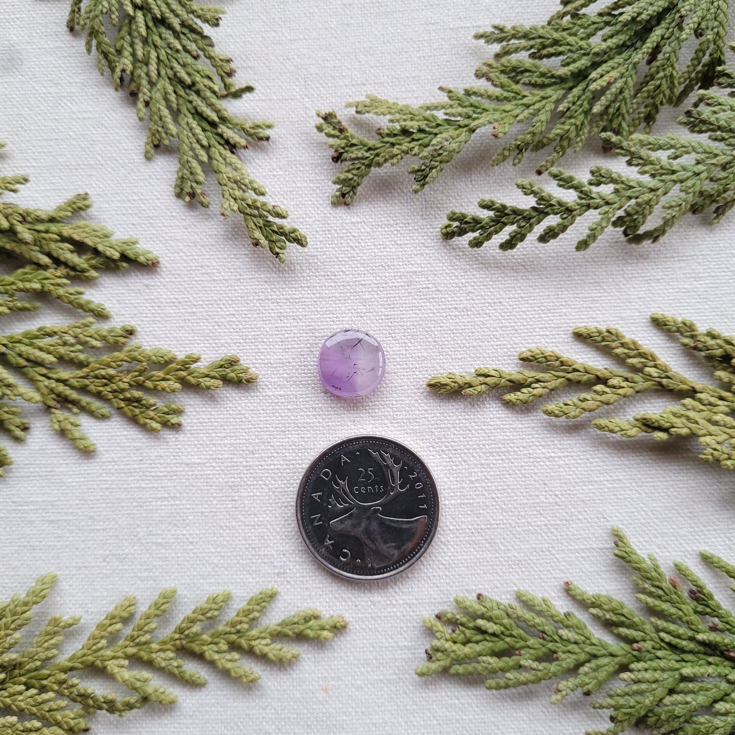 Amethyst Round Cabochon, Thunder Bay, Ontario, Canada 3.7ct