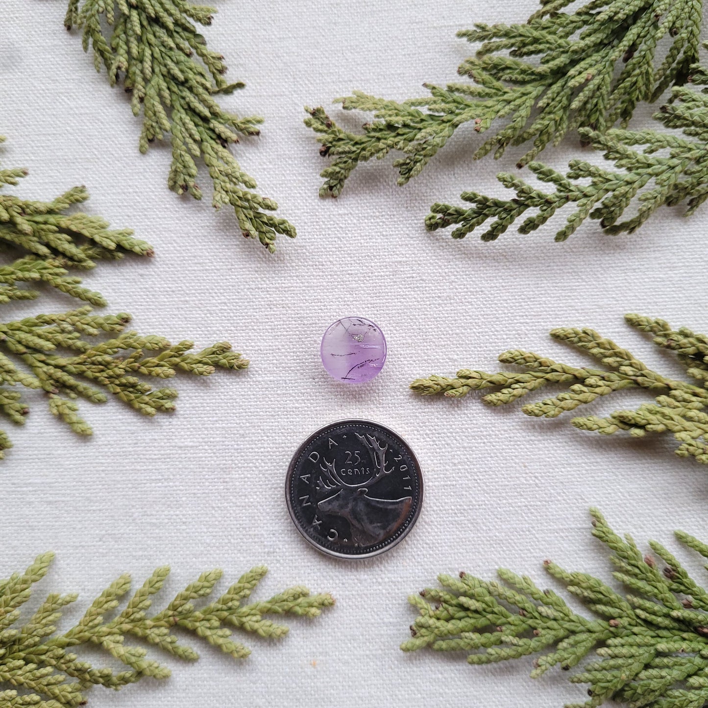 Amethyst Round Cabochon, Thunder Bay, Ontario, Canada 3.7ct