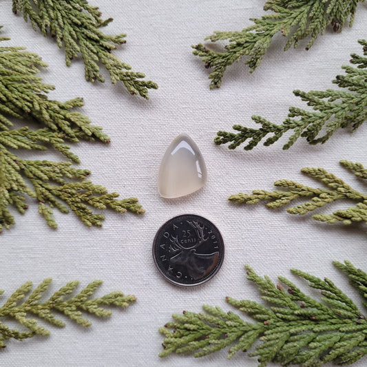 Lightly Banded Clear Agate Cabochon, Fraser Lake Area, BC, Canada, 13ct
