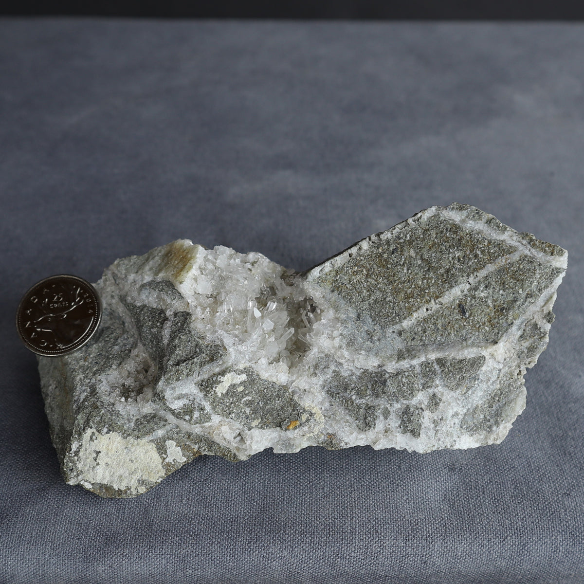 Quartz Crystals In Breccia, Skeena River, BC
