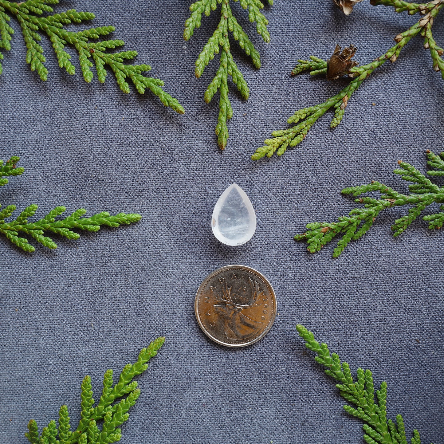 7ct Clear Quartz Cabochon, BC, Canada