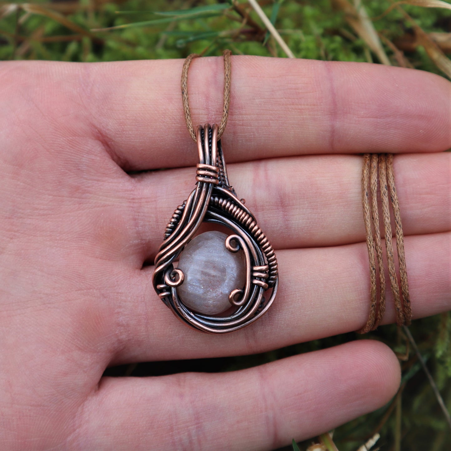 Peach moonstone Pendant